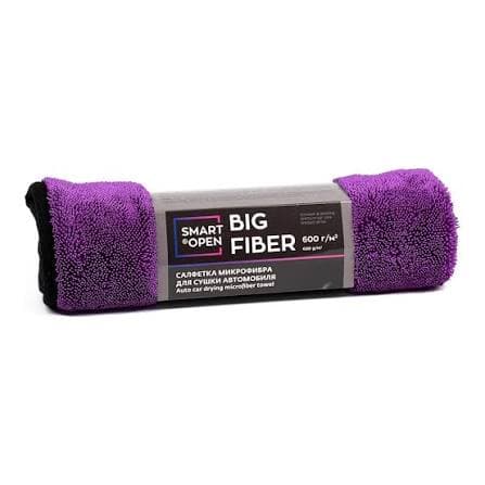 Big Fiber SMART OPEN (1шт.) Салфетка микрофибра для сушки автомобиля 50х60 )