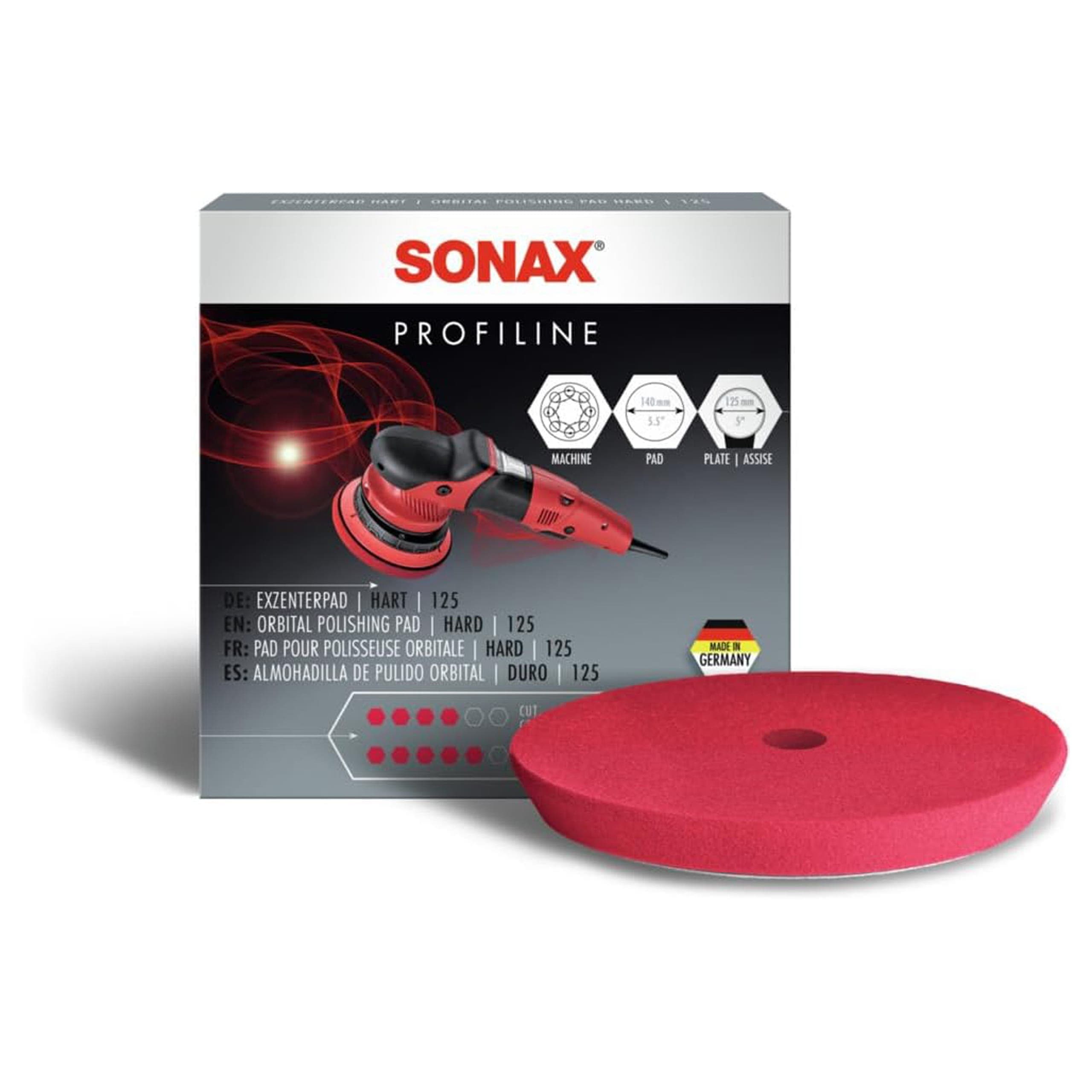 SONAX ORBITAL POLISHING PAD HARD 165- ПОЛИРОВАЛЬНЫЙ КРУГ ДЛЯ ЭКСЦЕНТРИКА ЖЕСТКИЙ 165мм красный